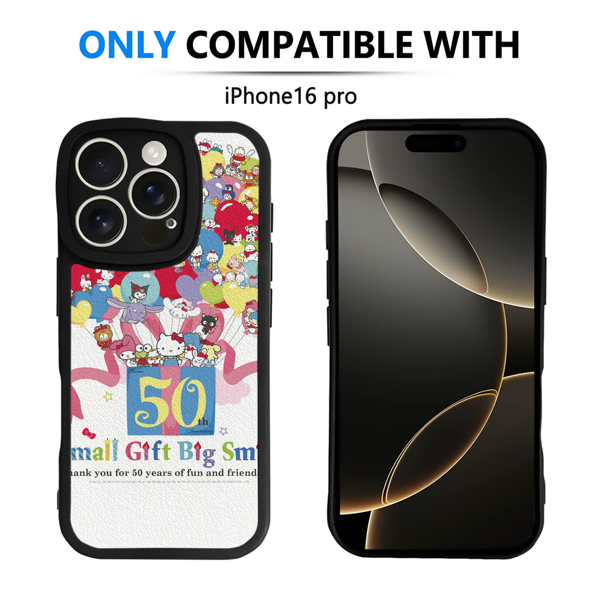 （画像用） Hello Kitty ハローキティ 【iPhone 16シリーズ対応】シリコンスマホケース（レザー調） 材質：シリコン